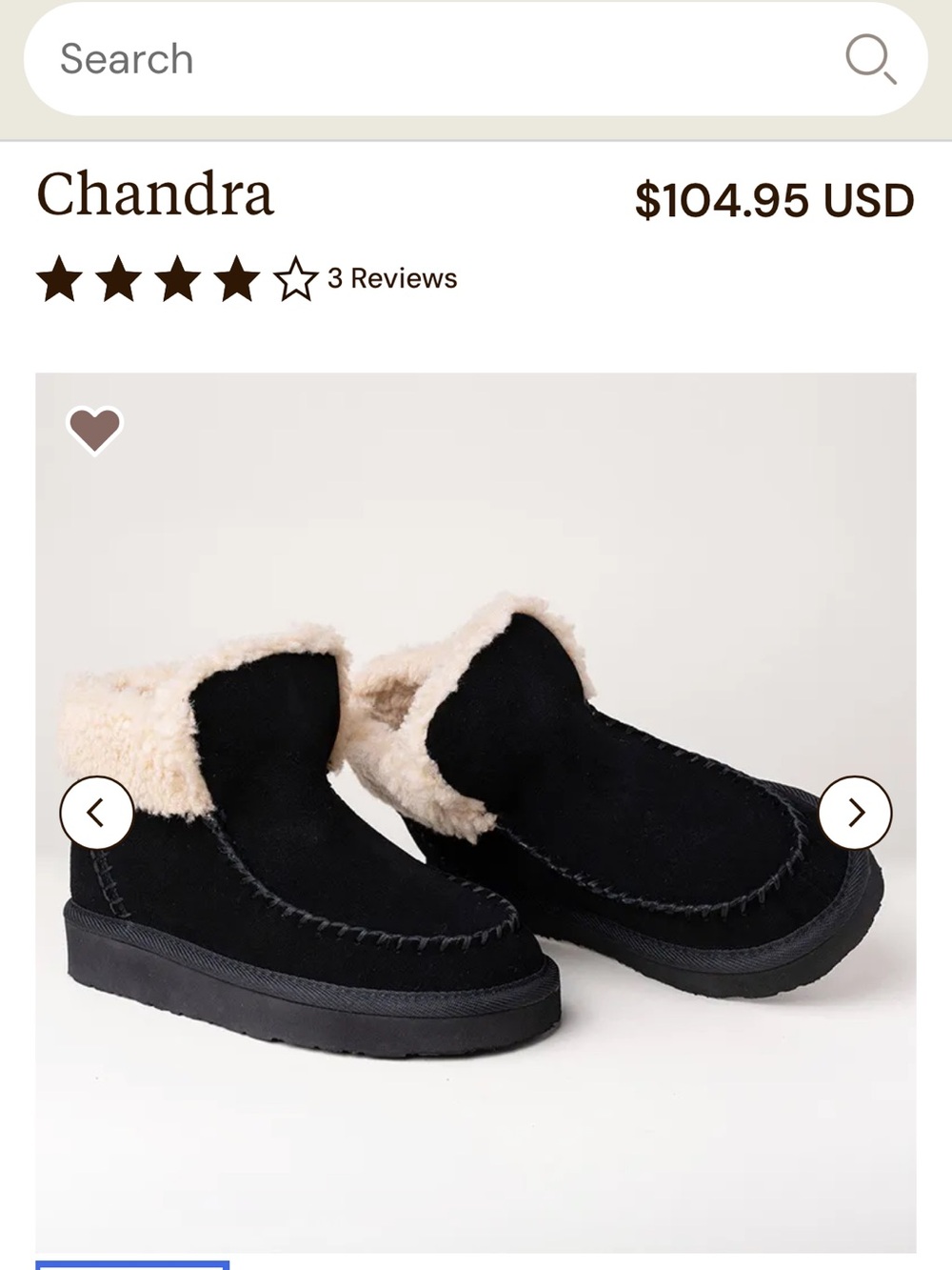 NWT Minnetonka Chandra Shearling Boots, Black, Size 8, BRAND NEW